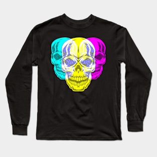 Tri-Portrait Skull - DS20 Long Sleeve T-Shirt